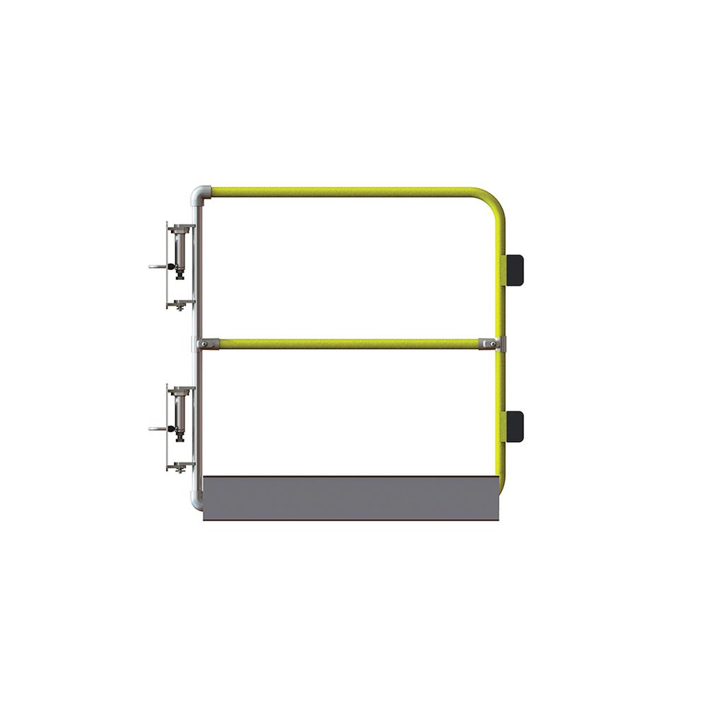 Self Closing Full Single Safety Gate1065mm x 1000mm Wide - Galv & P/C Yellow