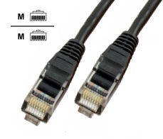 C67-UTP-02 Category 6 UTP Patch Cable EV1, 2 metres, colour Black (Network Cat6 Cable)