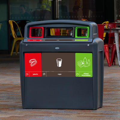 Manufacturers Of Nexus&#174; Evolution City Trio Cup Recycling Bin