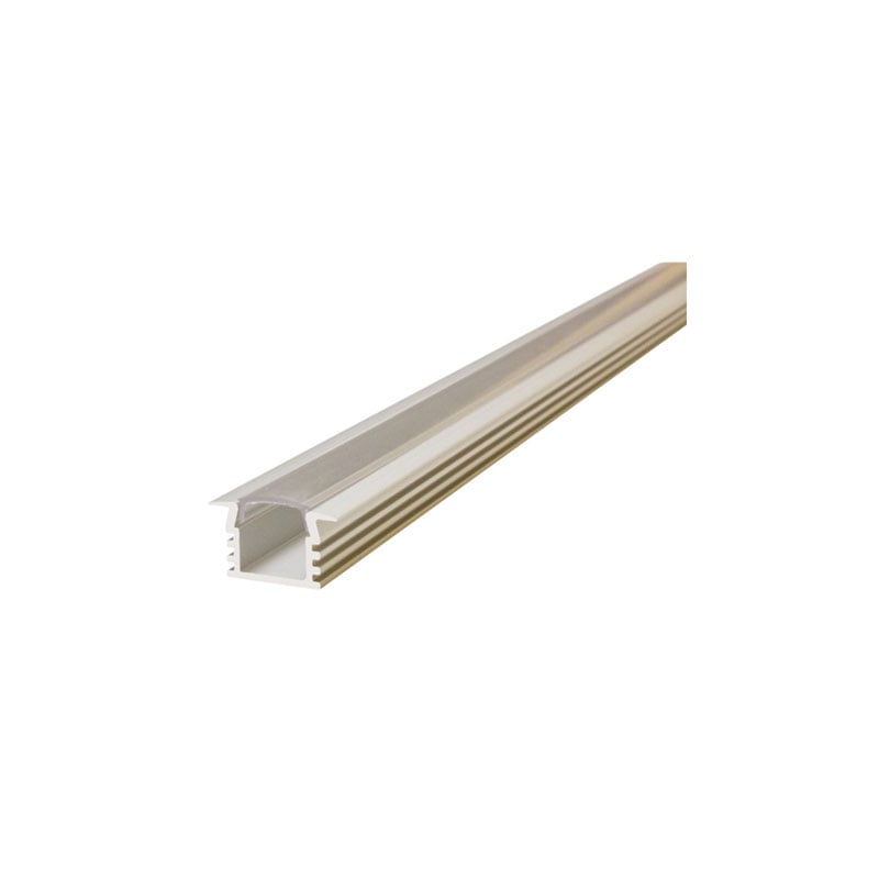 Integral Recessed Clear Diffuser 22x12.2mm Aluminium Profile Rail 2 Metre