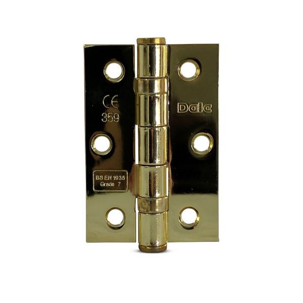 Excel 76mm Grade 7 Bearing Butt Hinge Brass