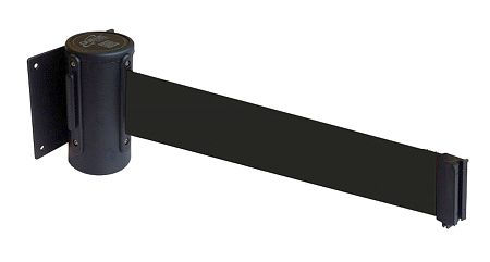 Retractable wall mounted barrier (black)