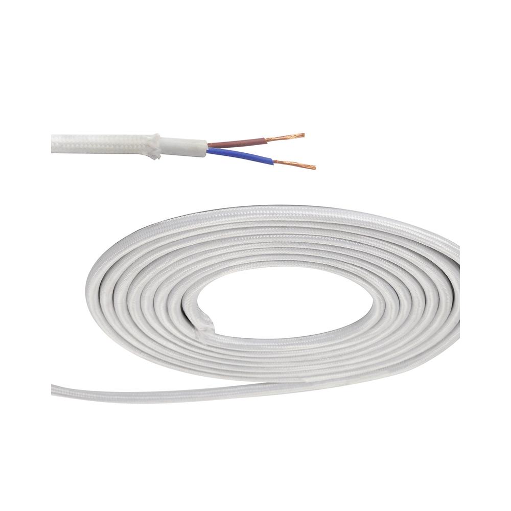 Luxuria Glorelle 1m White Braided 2 Core 0.75mm Cable