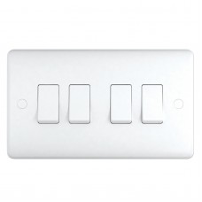 2 Way 4 Gang Switch, wall fitting ST1042