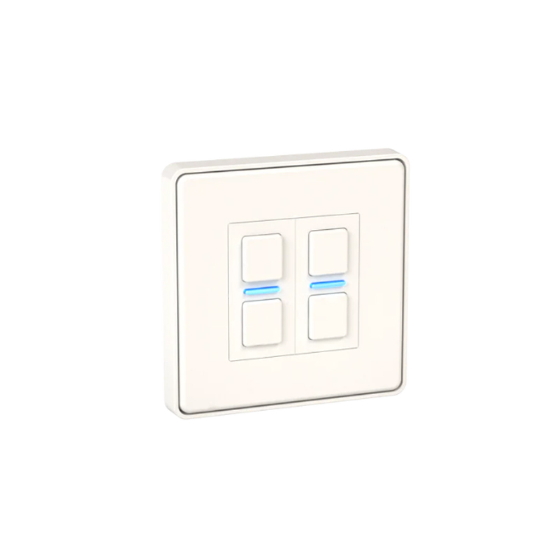 Smart Wireless White 2 Gang Switch Lightwave