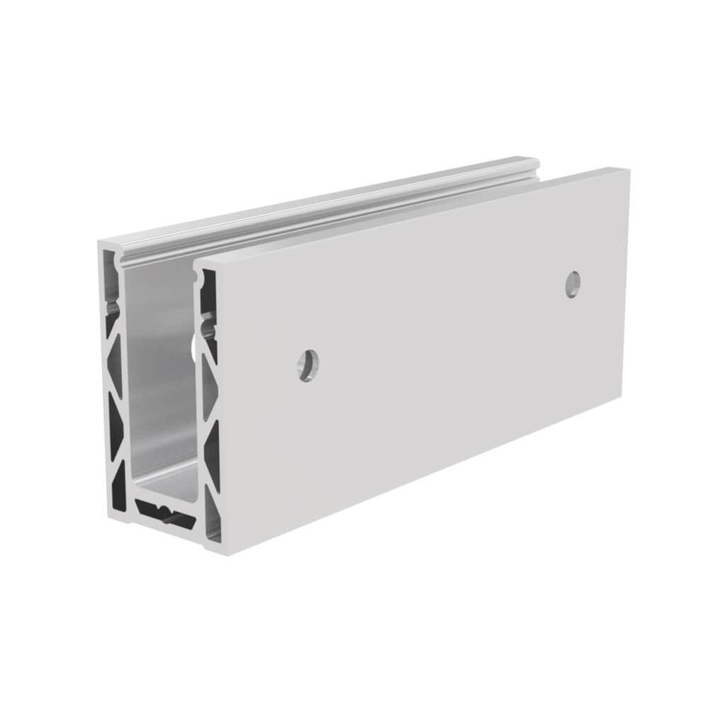 Adjustable Aluminium Channel - 5.0m SideFor 15 to 21.5mm Glass (Mill Finish)