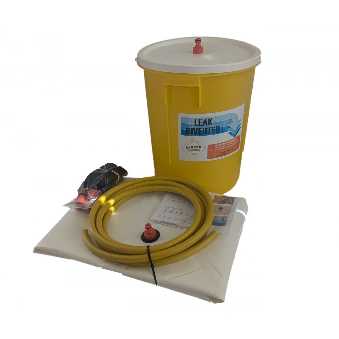 The Leak Diverter 100cm x 100cm (white) [Complete Kit] - 30 Litre Leak Diverter Leak Diverter