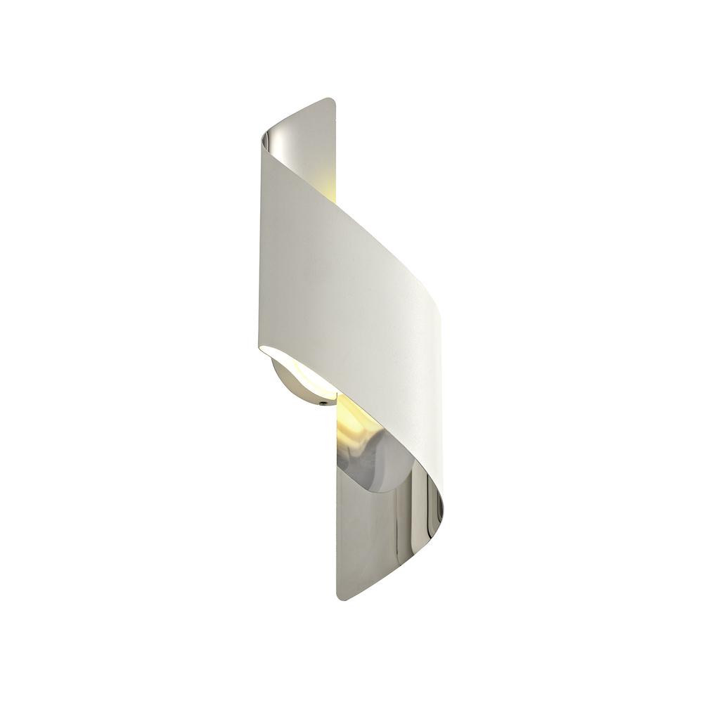 Luxuria Radianta Wall Light Small 1x8W LED 3000K 640lm White/Polished Chrome