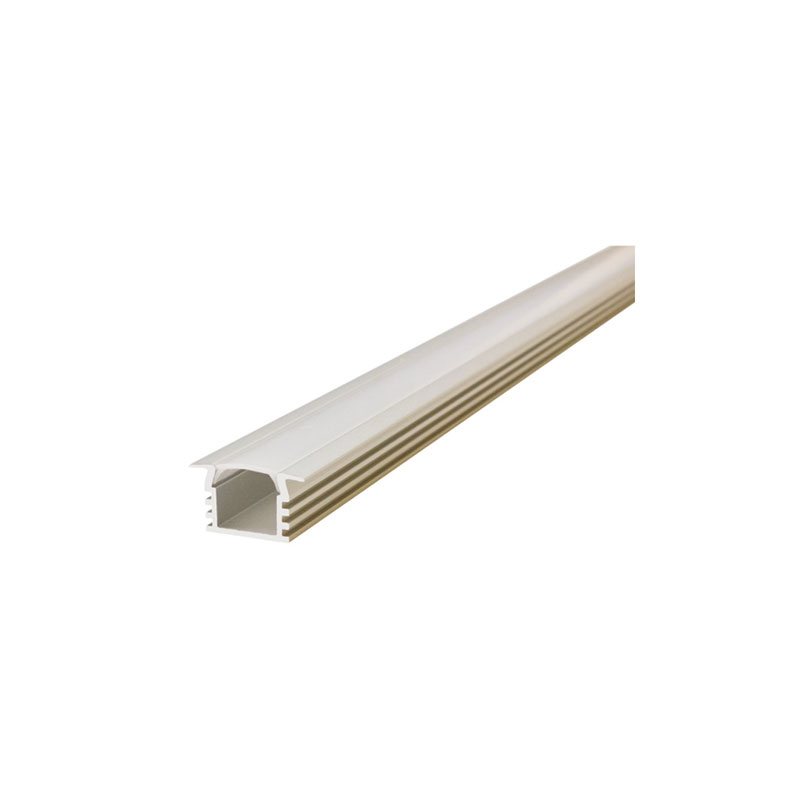 Integral Recessed Frosted Diffuser 22x12.2mm Aluminium Profile Rail 2 Metre