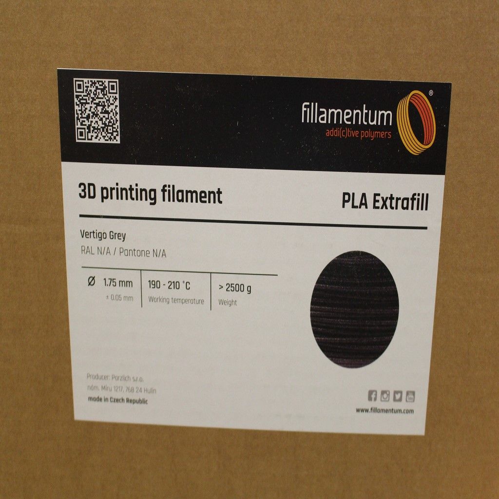Fillamentum PLA Extrafill Vertigo Grey 1.75MM 2.5kg 3D Printer Filament