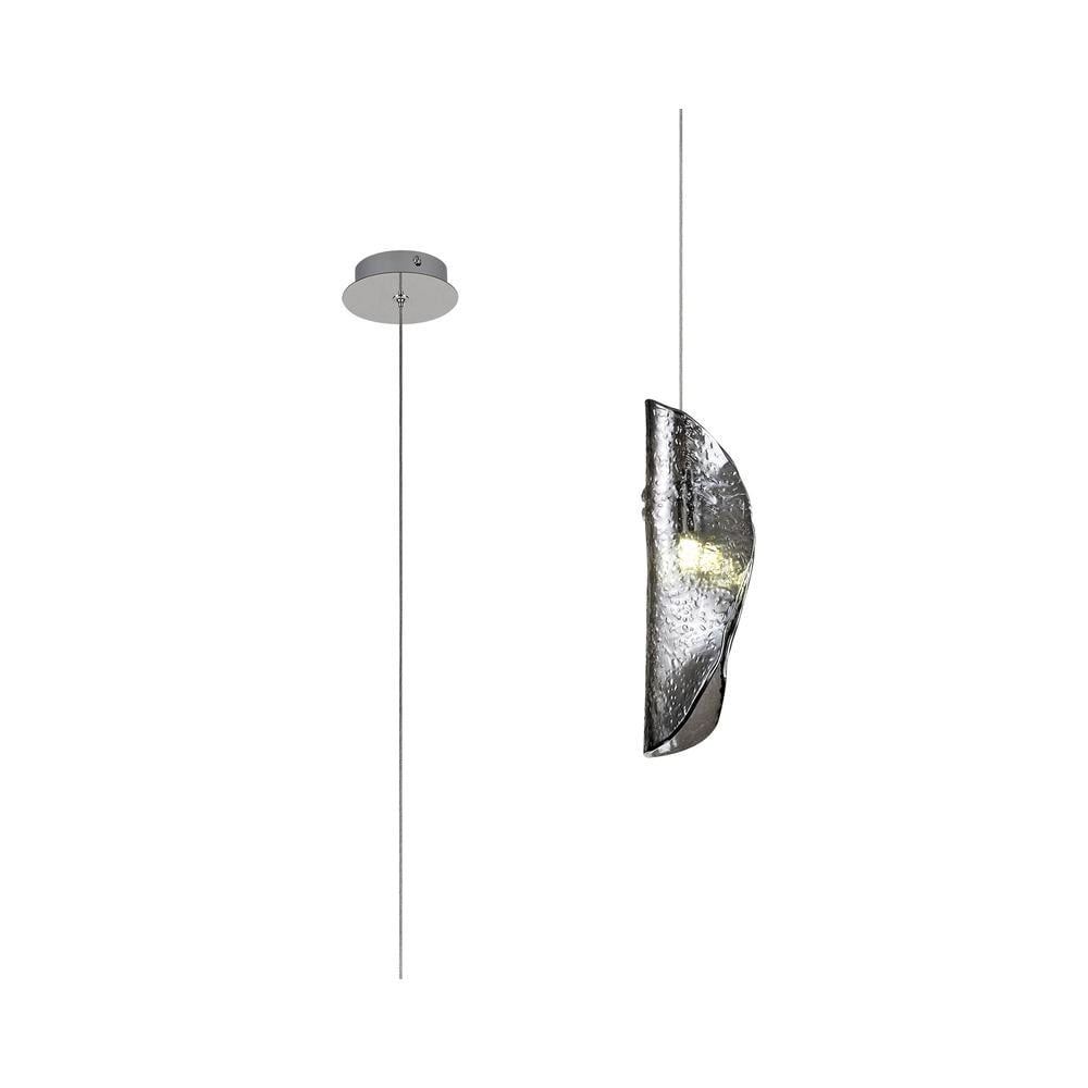 Luxuria Trim 10cm Pendant 2m 1xG9 Polished Chrome/Smoked