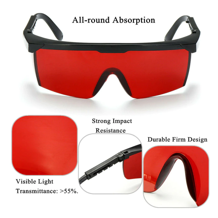 Light Protection Laser Safety Glasses - Red