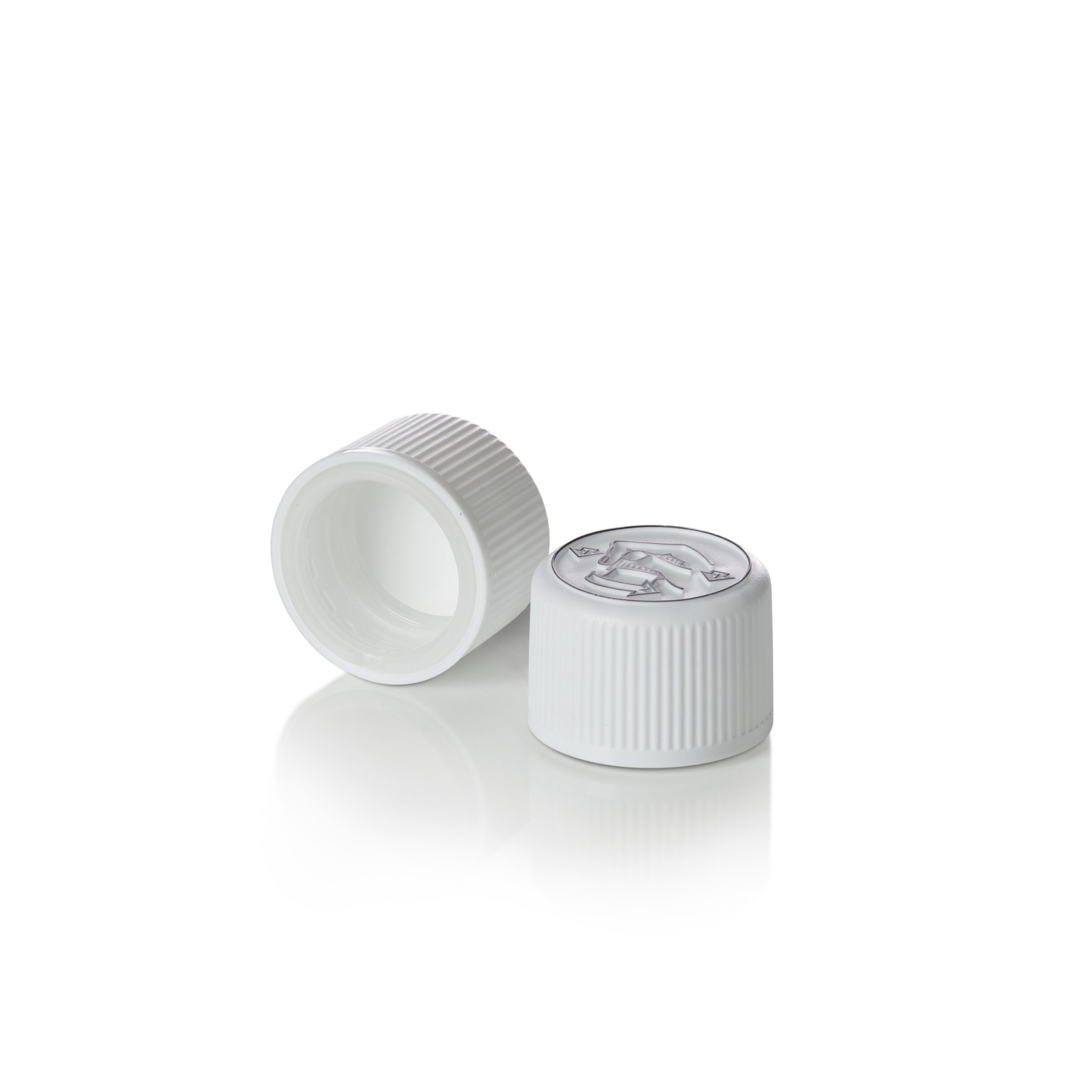 Stockists Of 28/PP ROPP White Wadded Child Resistant Tamper Evident Cap - Fine Ribbed