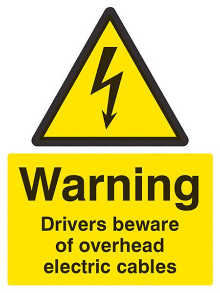 Warning drivers beware overhead cables