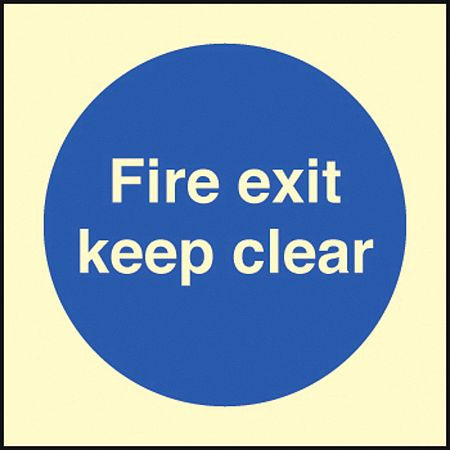 Fire exit keep clear