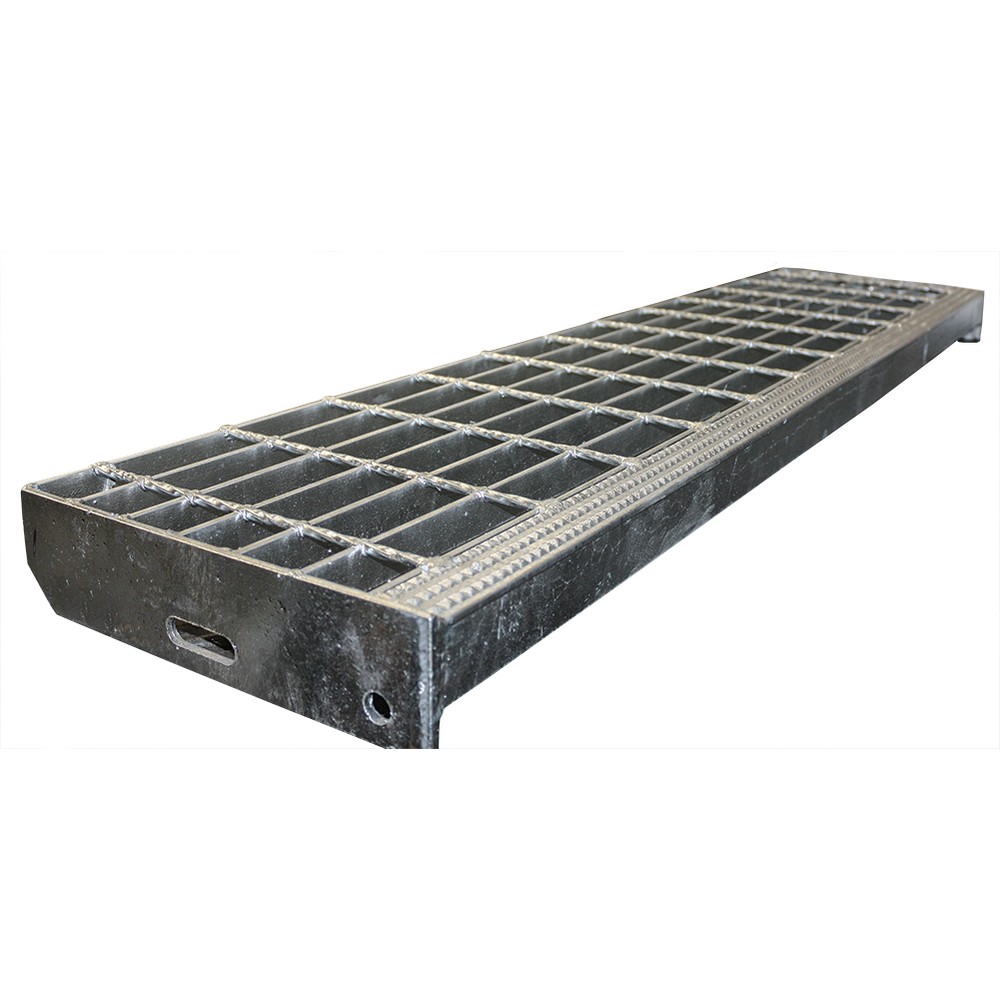 O.S.F. Stairtread 41/100 1200 x 288mm 25 x 5mm Galvanised with Pyramid Nosing