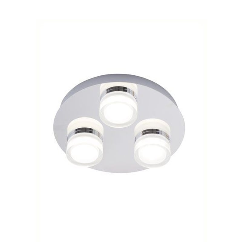 Forum Amalfi Bathroom Rated Flush 3 LED Ceiling Light