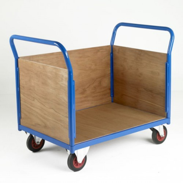 Plywood Panel Platform Truck 3 Sided - 1000 x 600mm (LxW)