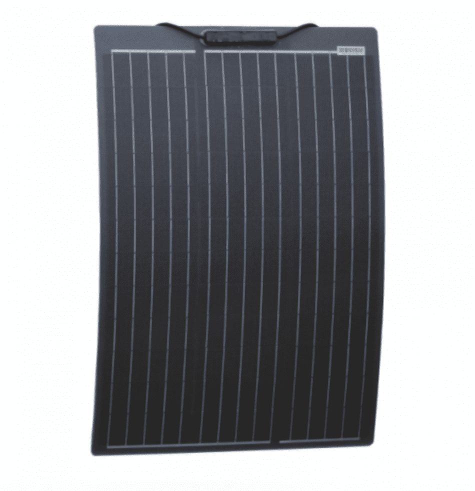 60w black semi-flexible fibreglass solar panel with durable etfe coating