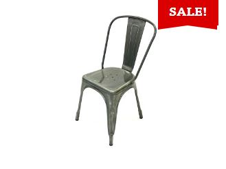 SALE on Silver Metal Tolix Table & Chairs