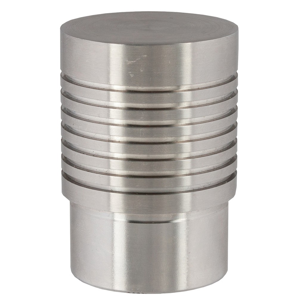 7 Groove End Cap Flat Top 316 Satin Glue Fit 42.4mm Fix