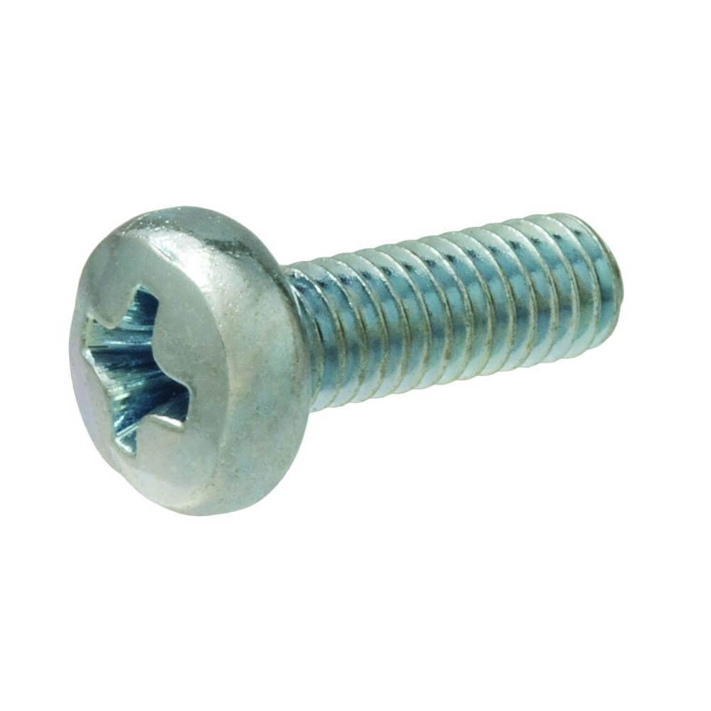 8-32 UNC x 3/4 Philips Pan Machine Screw BZP