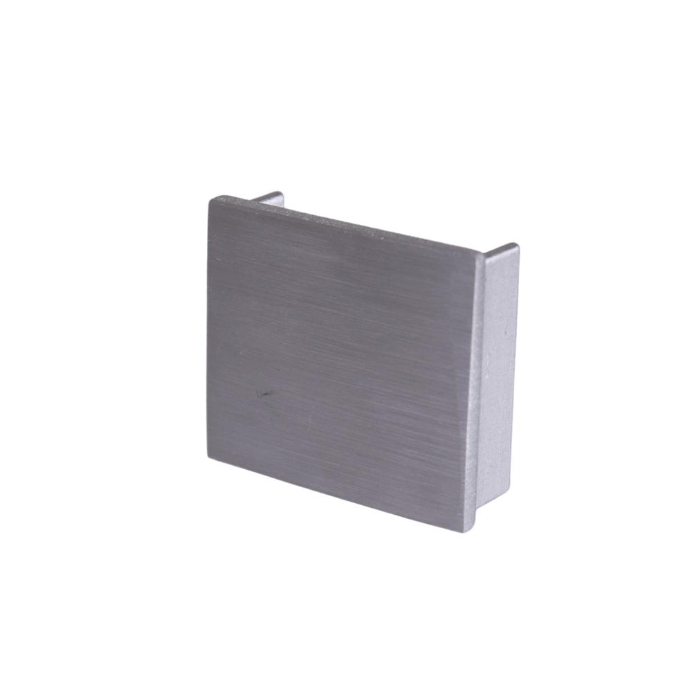 Aluminium 40 x 35mm Square End CapSatin Anodised