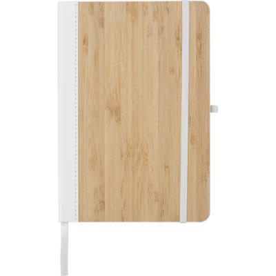 BAMBOO NOTE BOOK in White.