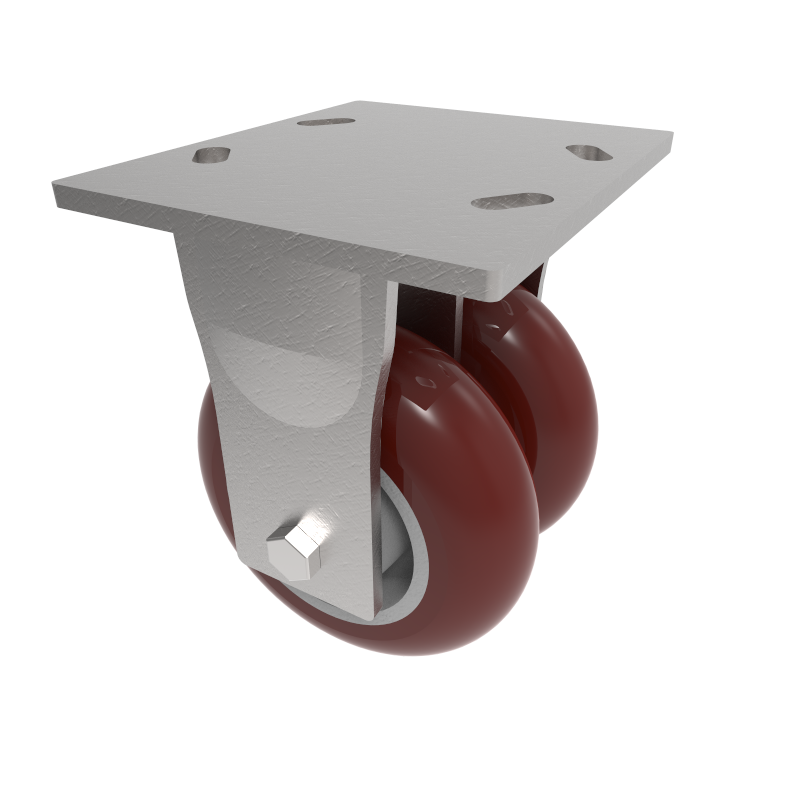 Ergonomic Polyurethane Plate Fixed Castor 150mm 1150kg Load