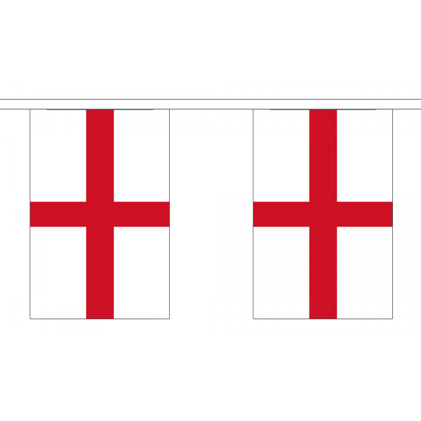 St George English Bunting - Small 10 Flags / 3m Length