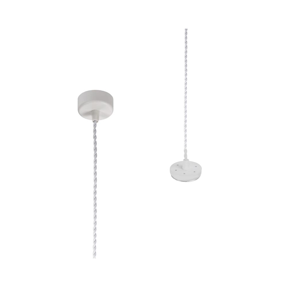 Luxuria Swirl 6.5cm Pendant Light Kit 2m 1xGU10 Sand White