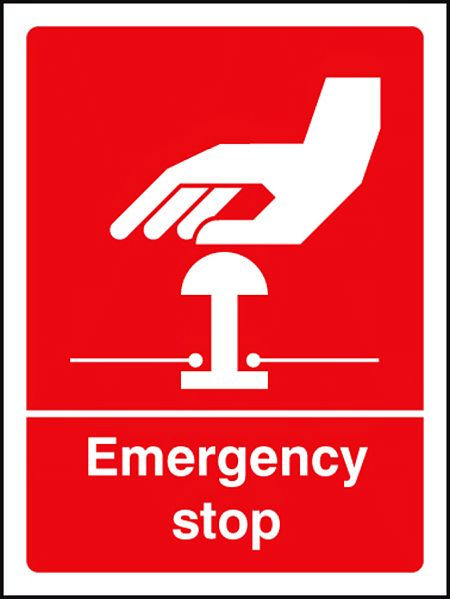 Emergency stop (white/red)