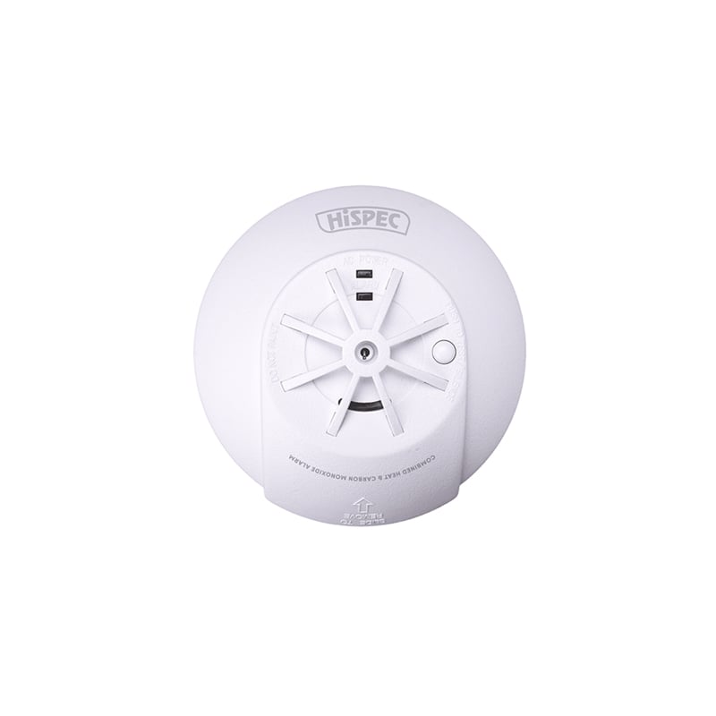 Hispec Mains Heat & CO Detector RF Combi Fast Fix