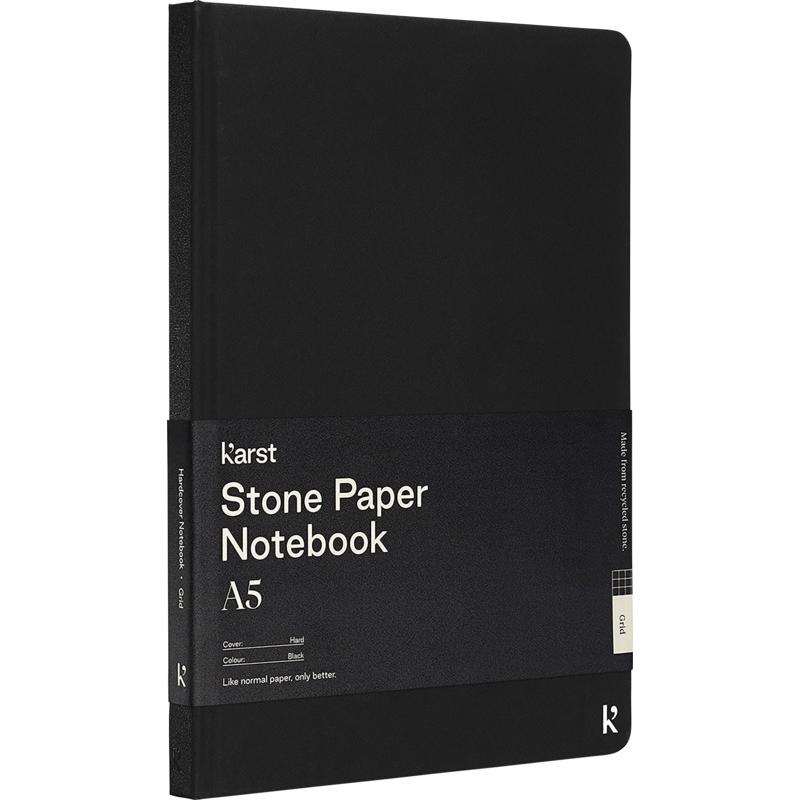 Karst&#174; A5 stone paper hardcover notebook - squared