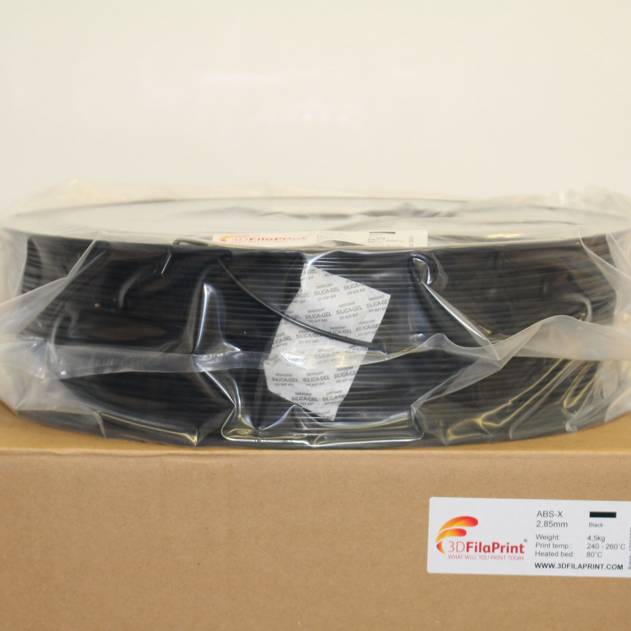 3D FilaPrint ABS X Black 2.85mm  4.5Kg 3D Printer Filament