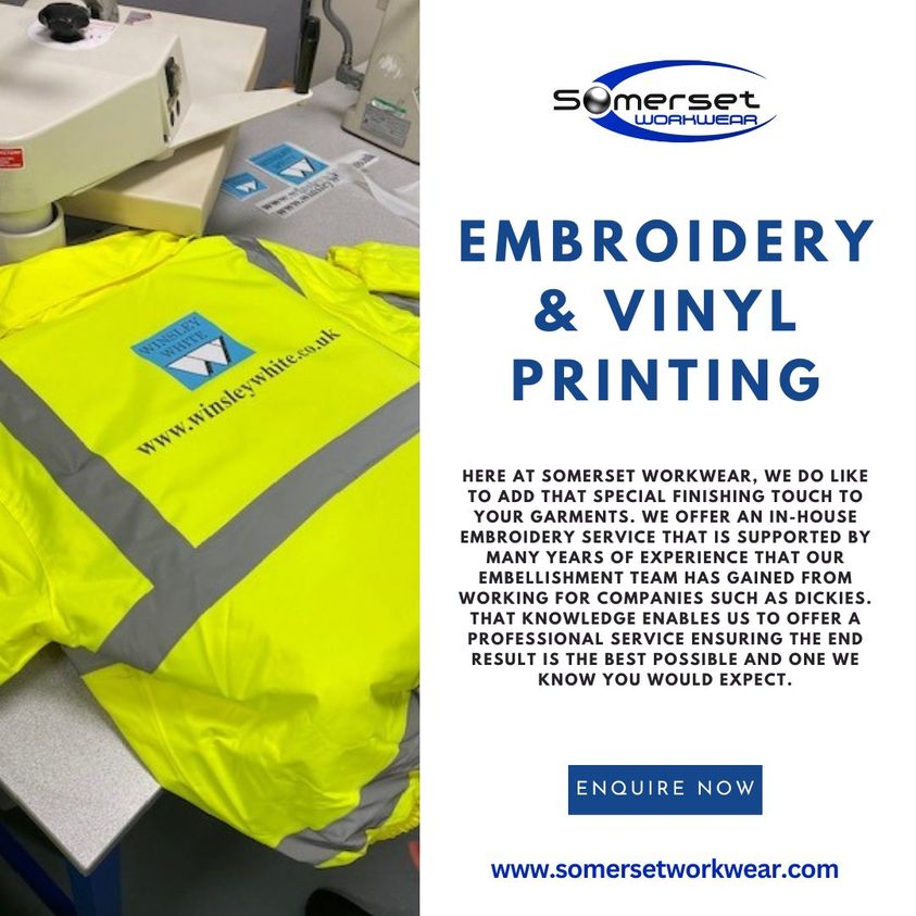 Embroidery and Heat Vinyl Printing Service