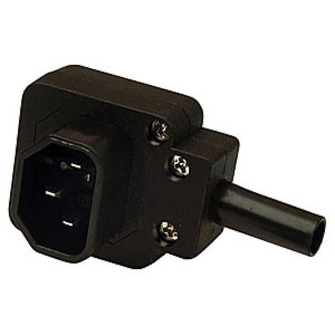 IEC C14 REWIREABLE ELBOW PLUG