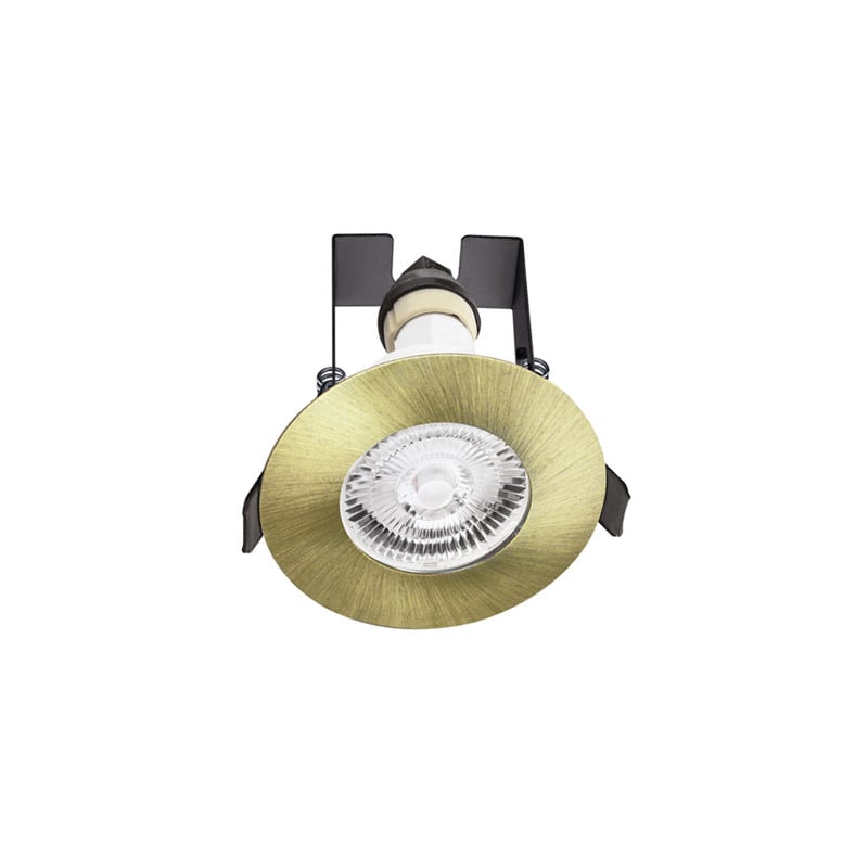 Integral EvoFire Fire Rated GU10 Downlight Antique Brass Insulation Coverable