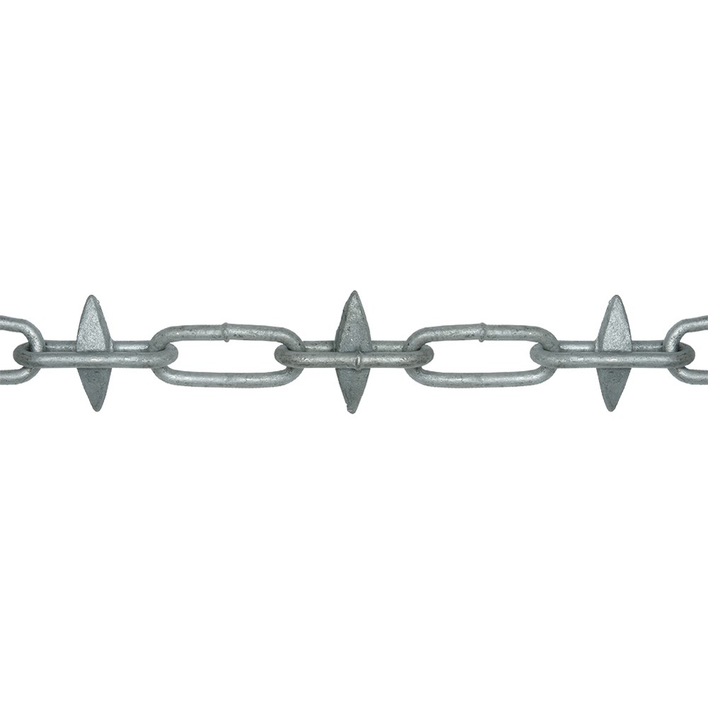 6mm Galv Spiked Alt Link Chain Per Metre