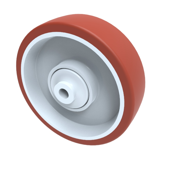 Polyurethane Nylon 125mm Ball Bearing Wheel 230kg Load