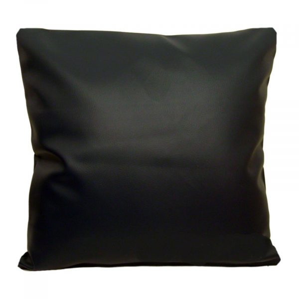Black Faux Leather Scatter Cushion or Covers. Sizes 16&#34; 18&#34; 20&#34; 22&#34; 24&#34;