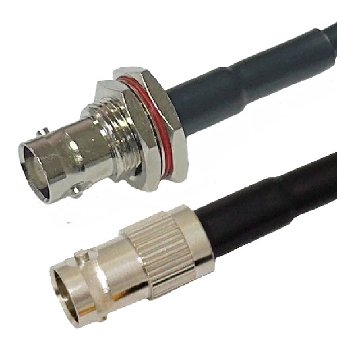 BNC Bulkhead Jack to BNC Jack Cable Assembly RG223 2.0 METRE