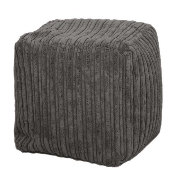 Grey Chunky Cord Cube.Foam filled. Available in 2 sizes
