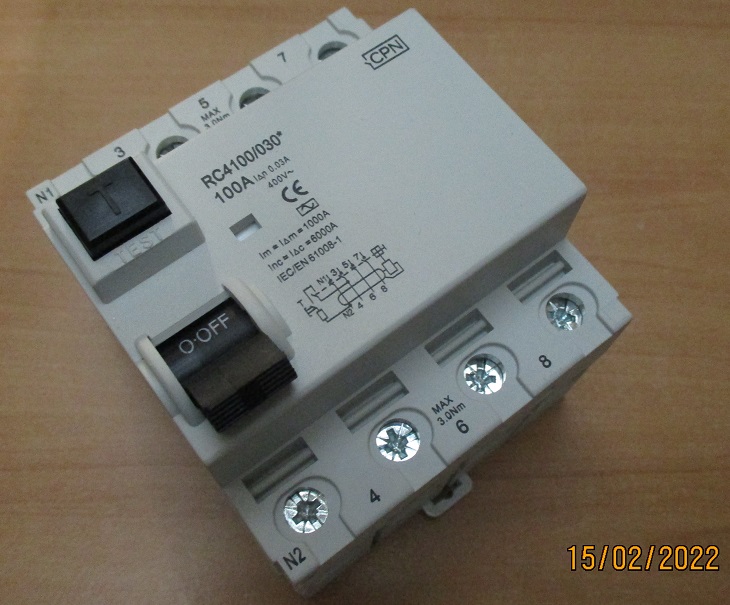100A CPN 4 Pole 4 Module RCD
[CP 4P RCD]