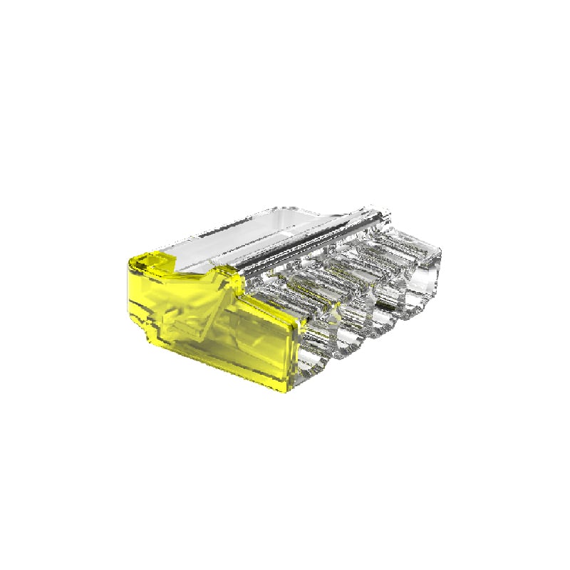 Unicrimp 450V Yellow 4 Port Transparent Connector Pack of 100