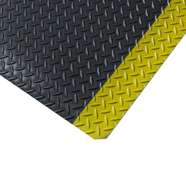 Kumfi Tough Matting - Black/Yellow - 120 x 100cm