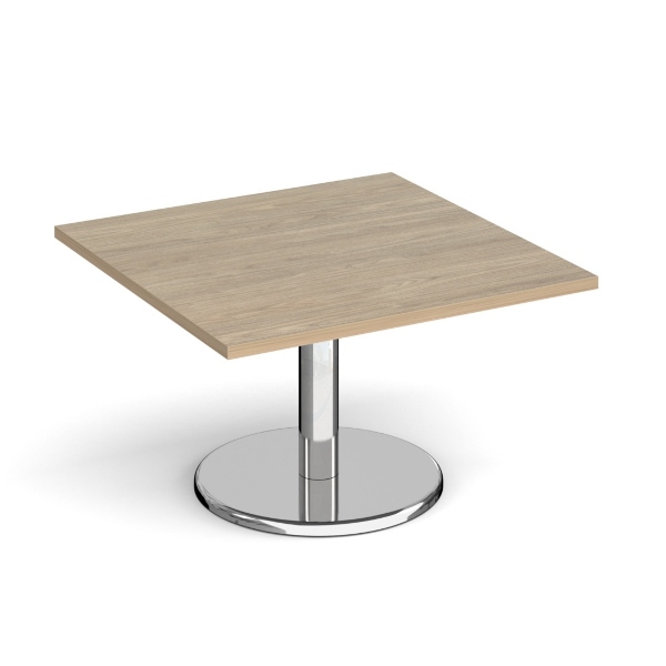 Pisa Square Coffee Table with Chrome Base - Barcelona Walnut