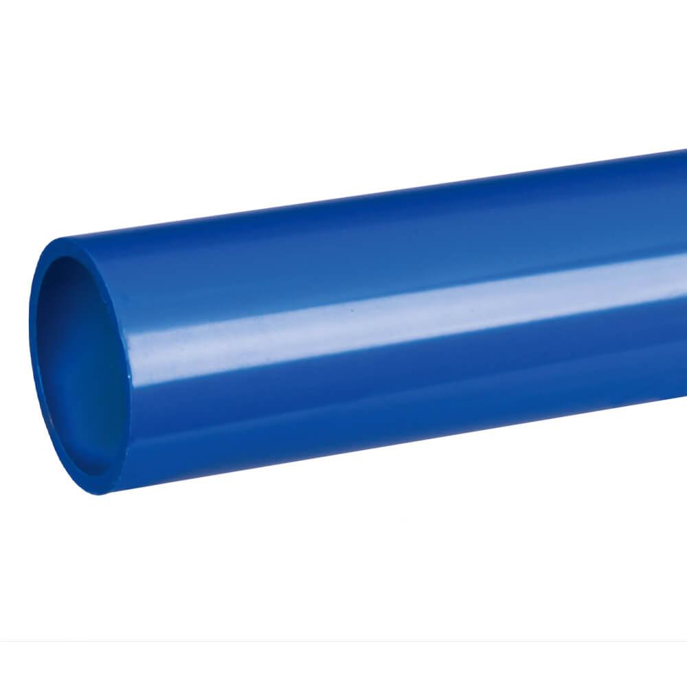 Aluminium Tube - PPC Blue RAL 5010 42.4mm Dia - T 3mm 150mm Sample 
