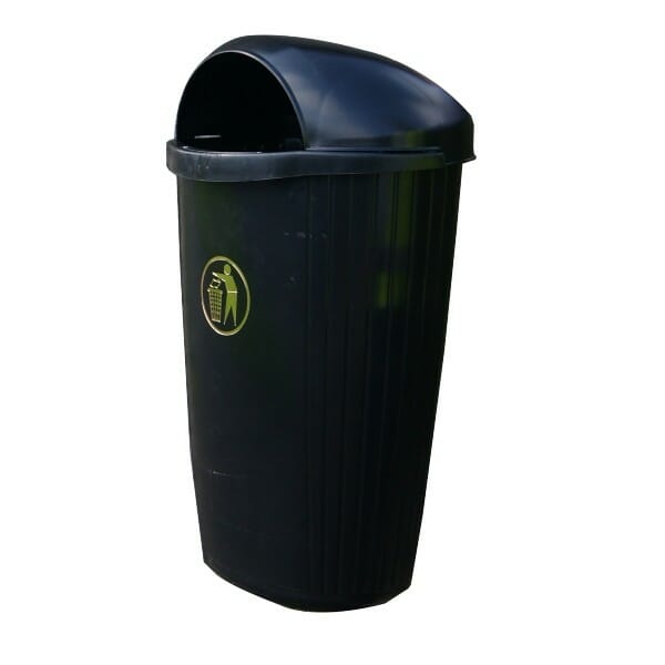 Regent Hooded Litter Bin - Black