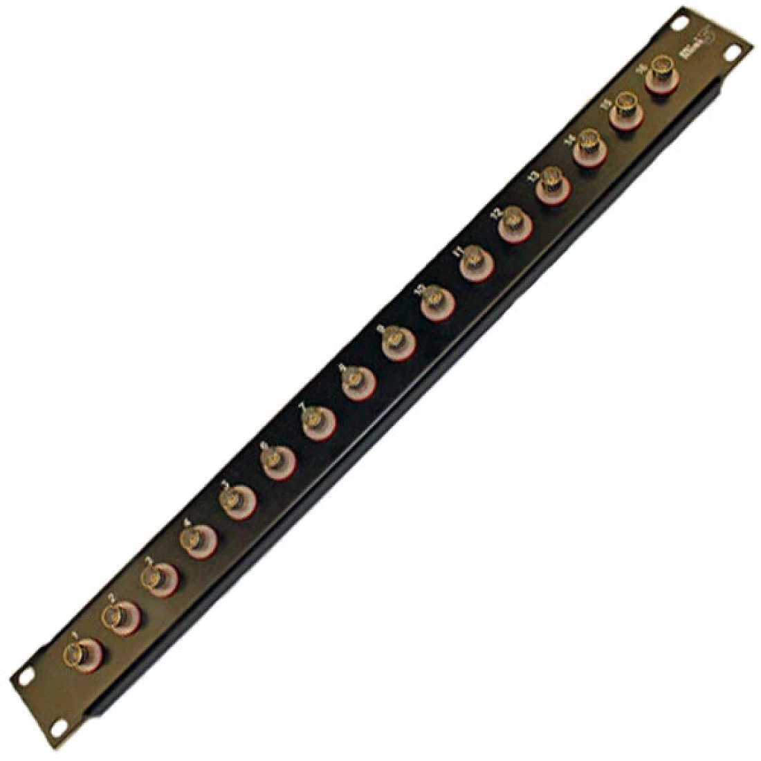 BNC PATCH PANEL 1U FULLY LOADED INSULATED BNC BULKHEAD ADAPTOR 75 ohm 16 PORT